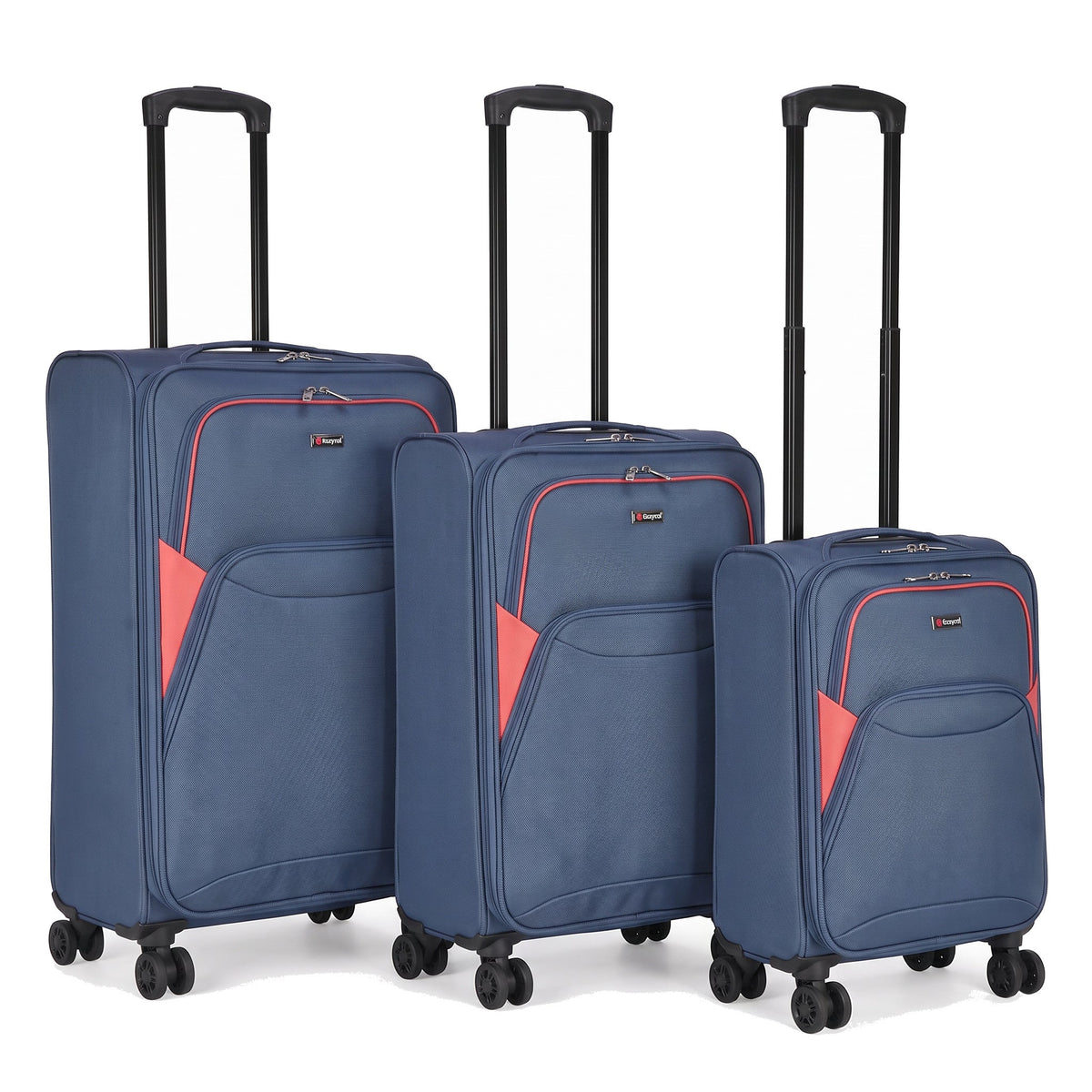EZ114-NAVY-SET-20-26-28 | SET OF 3 | Ezzyrol Loom Navy set of 3, 20, 26 and 28 inch, on white