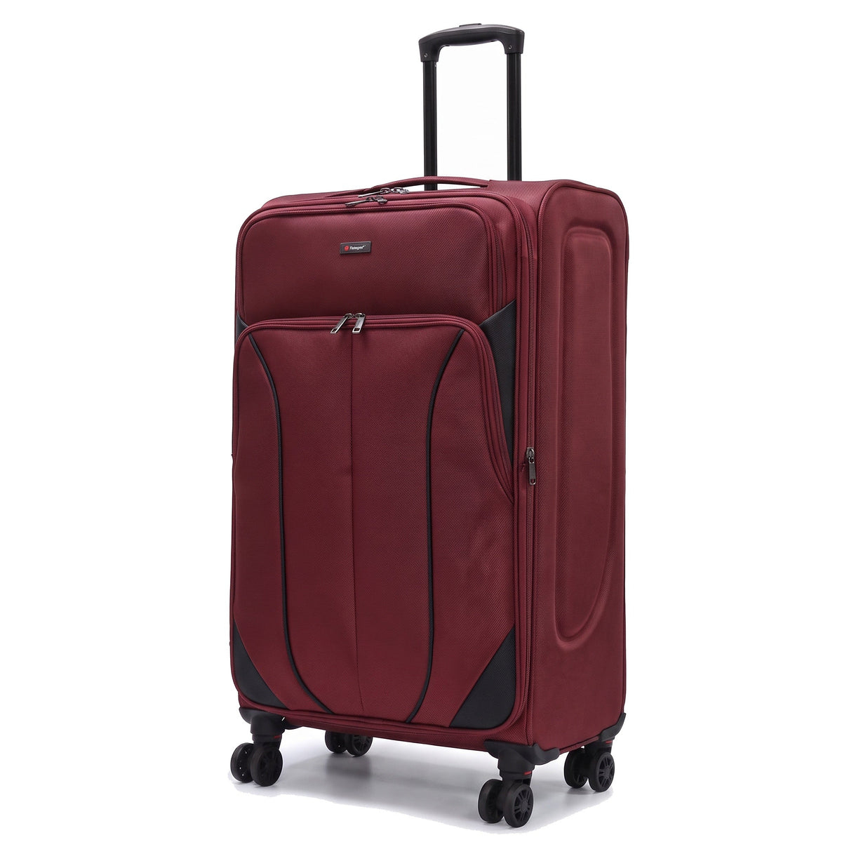 EZ222-BURGUNDY-28 | LARGE 28 | Ezzyrol Shuttle Burgundy soft shell suitcase on white