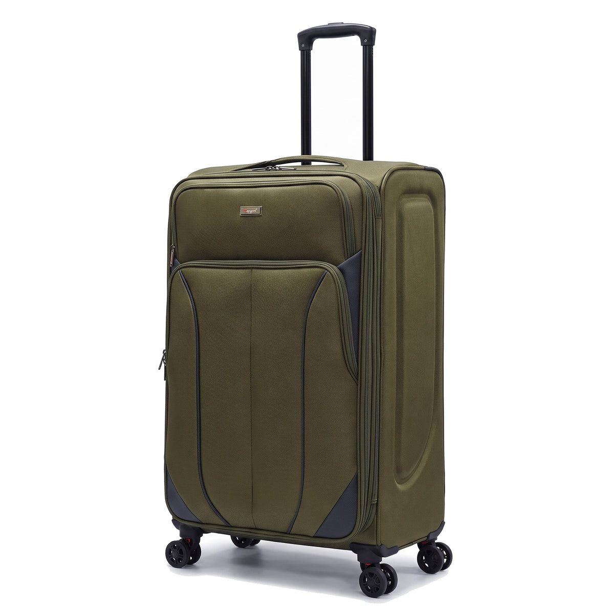 EZ222-GREEN-32 | XXL 32 | Ezzyrol Shuttle Green soft shell suitcase on white