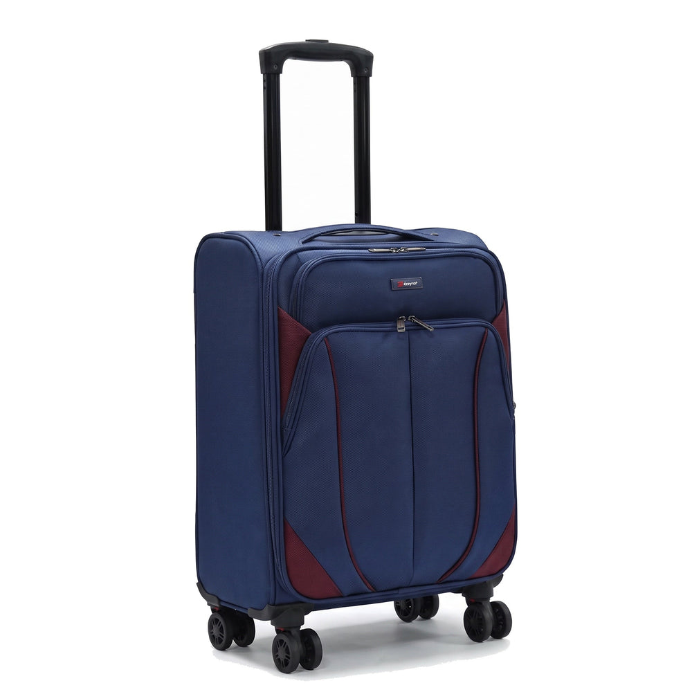 Ezzyrol Shuttle Navy soft shell suitcase on white