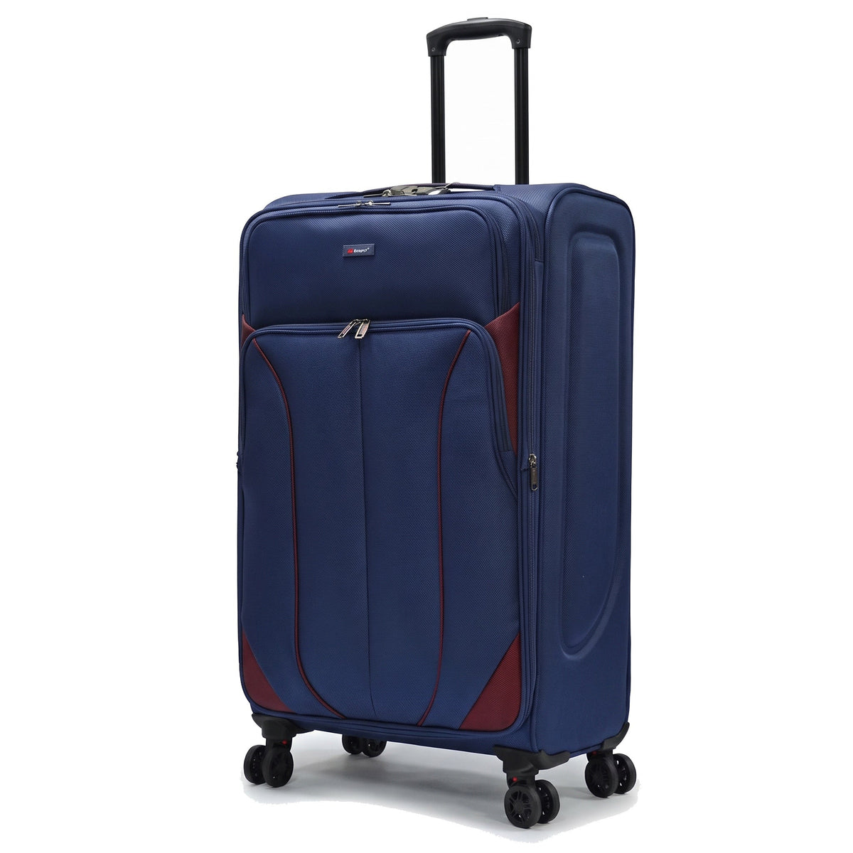 EZ222-NAVY-26 | MEDIUM 26 | Ezzyrol Shuttle Navy soft shell suitcase on white