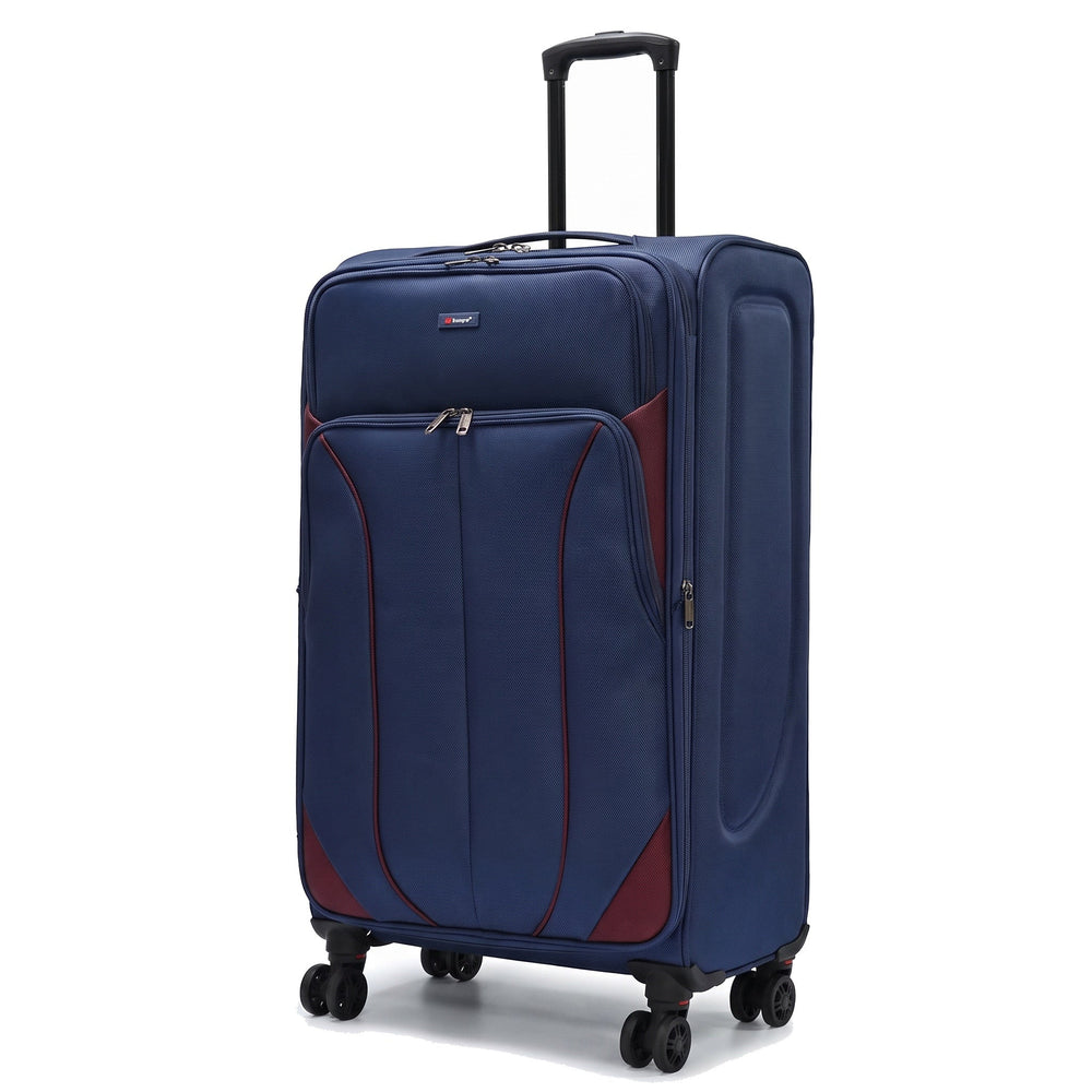 Ezzyrol Shuttle Navy soft shell suitcase on white