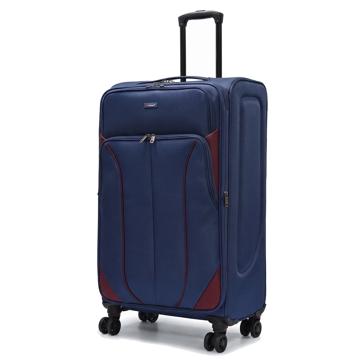 EZ222-NAVY-28 | LARGE 28 | Ezzyrol Shuttle Navy soft shell suitcase on white
