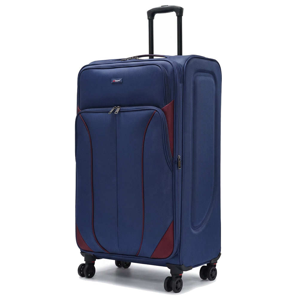 Ezzyrol Shuttle Navy soft shell suitcase on white