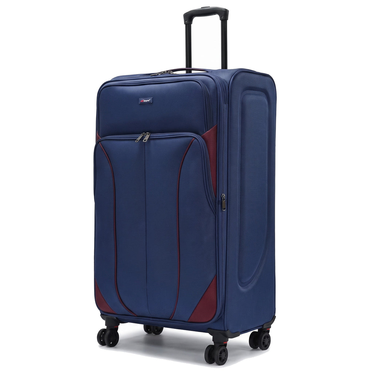 EZ222-NAVY-32 | XXL 32 | Ezzyrol Shuttle Navy soft shell suitcase on white
