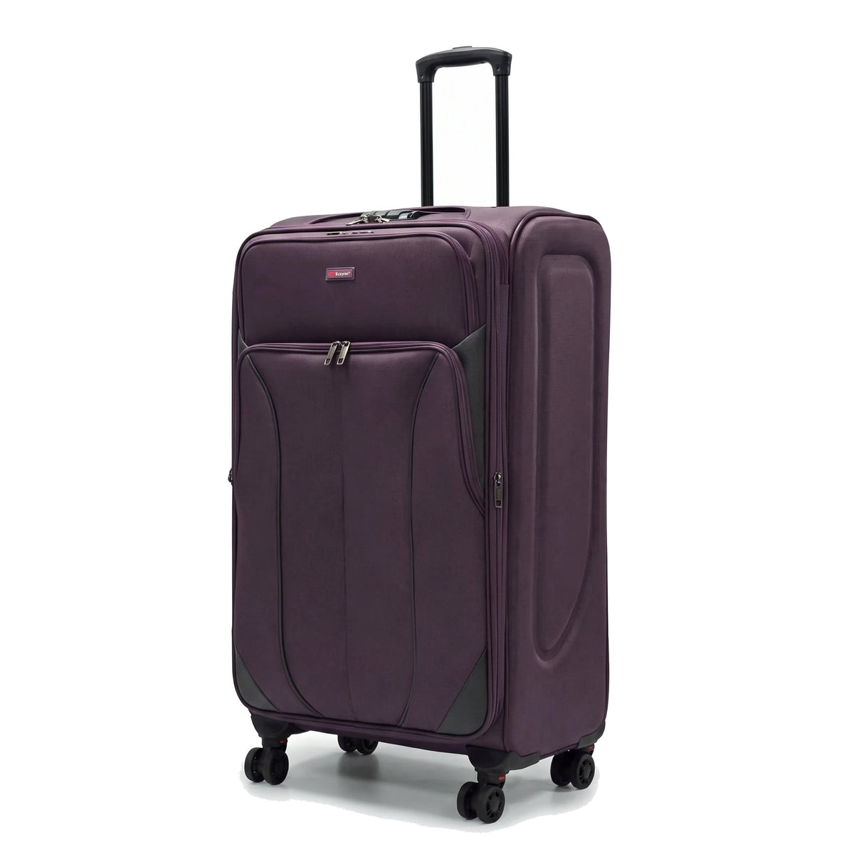 EZ222-PURPLE-28 | LARGE 28 | Ezzyrol Shuttle Purple soft shell suitcase on white