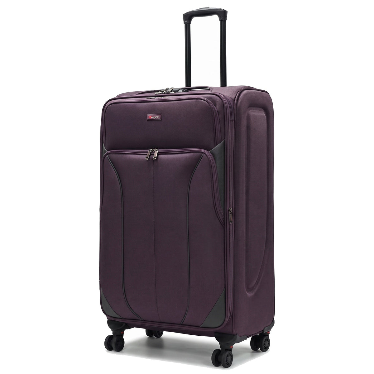 EZ222-PURPLE-32 | XXL 32 | Ezzyrol Shuttle Purple soft shell suitcase on white