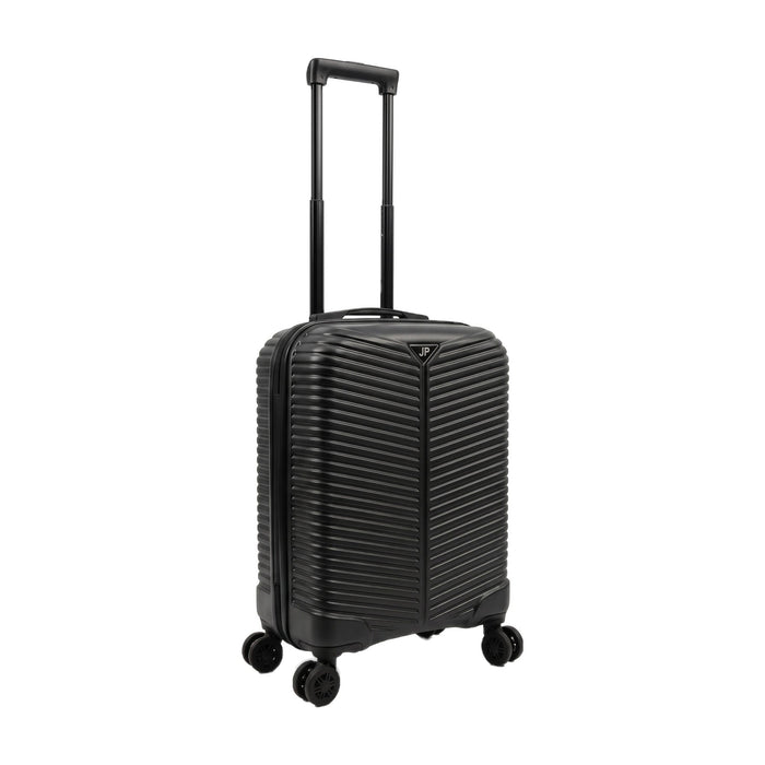 Ribbed hard shell suitcase in Black