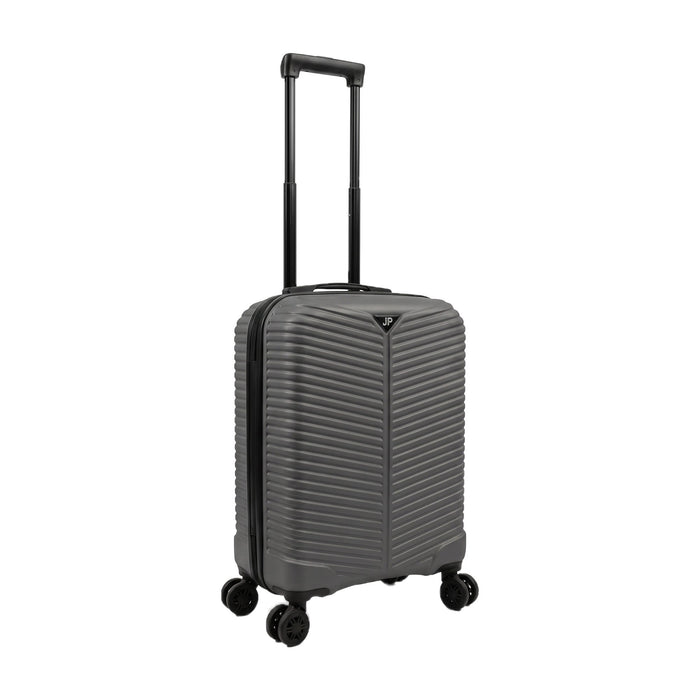 Ribbed hard shell suitcase in Grey
