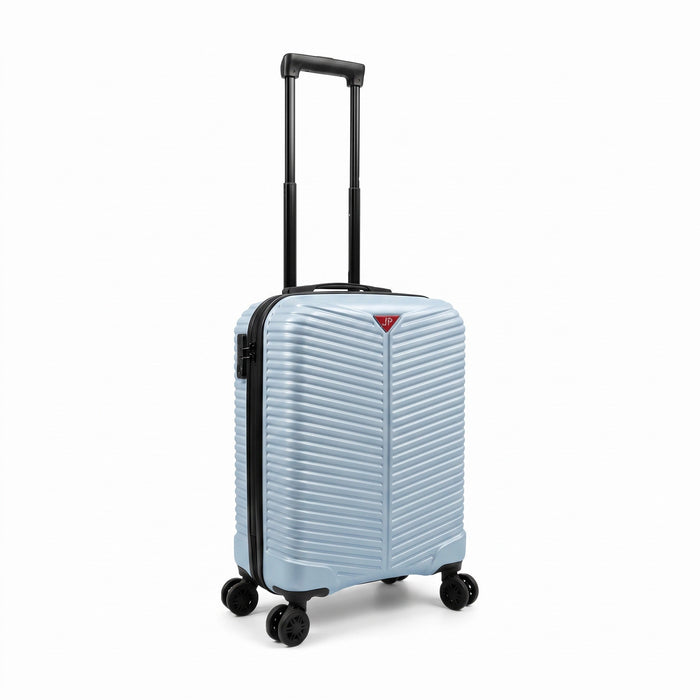 Ribbed hard shell suitcase in Blue