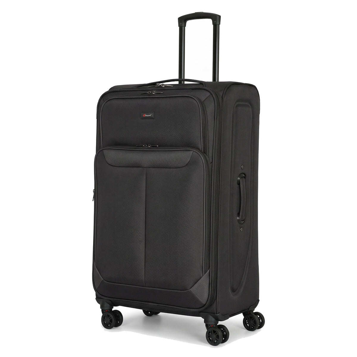 EZ333-BLACK-32 | XXL 32 | Ezzyrol Spindle Black soft shell suitcase on white