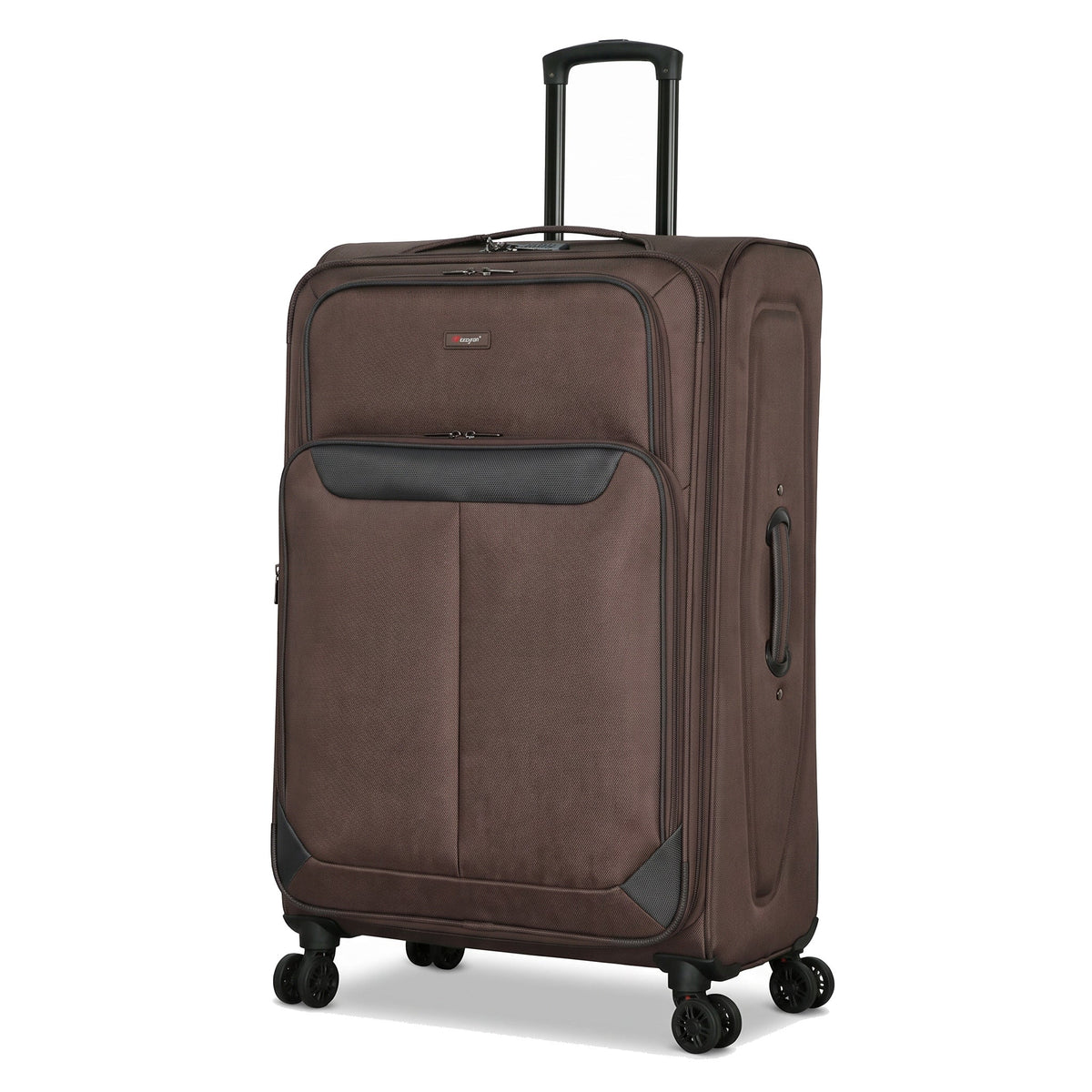 EZ333-BROWN-32 | XXL 32 | Ezzyrol Spindle Brown soft shell suitcase on white