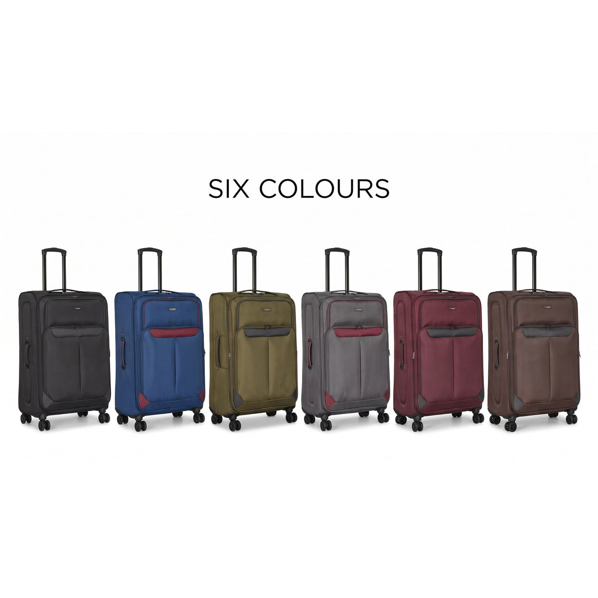 EZ333-GAL-colours | SIX COLOURS | Ezzyrol Spindle soft shell suitcase feature