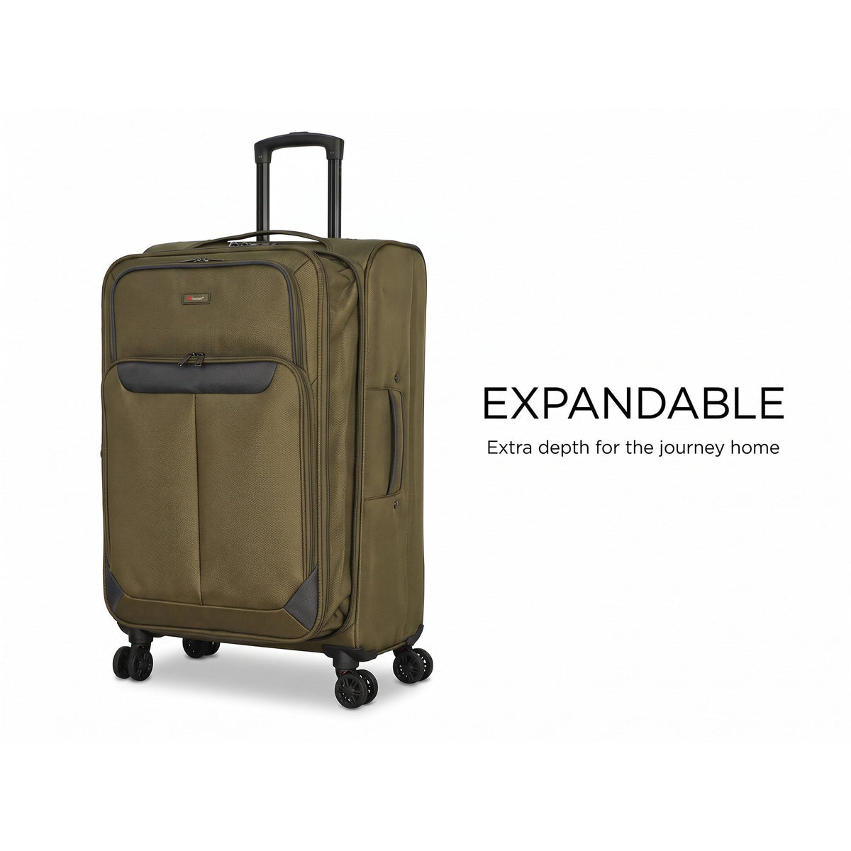 EZ333-GAL-expand | EXPANDABLE | Ezzyrol Spindle soft shell suitcase feature