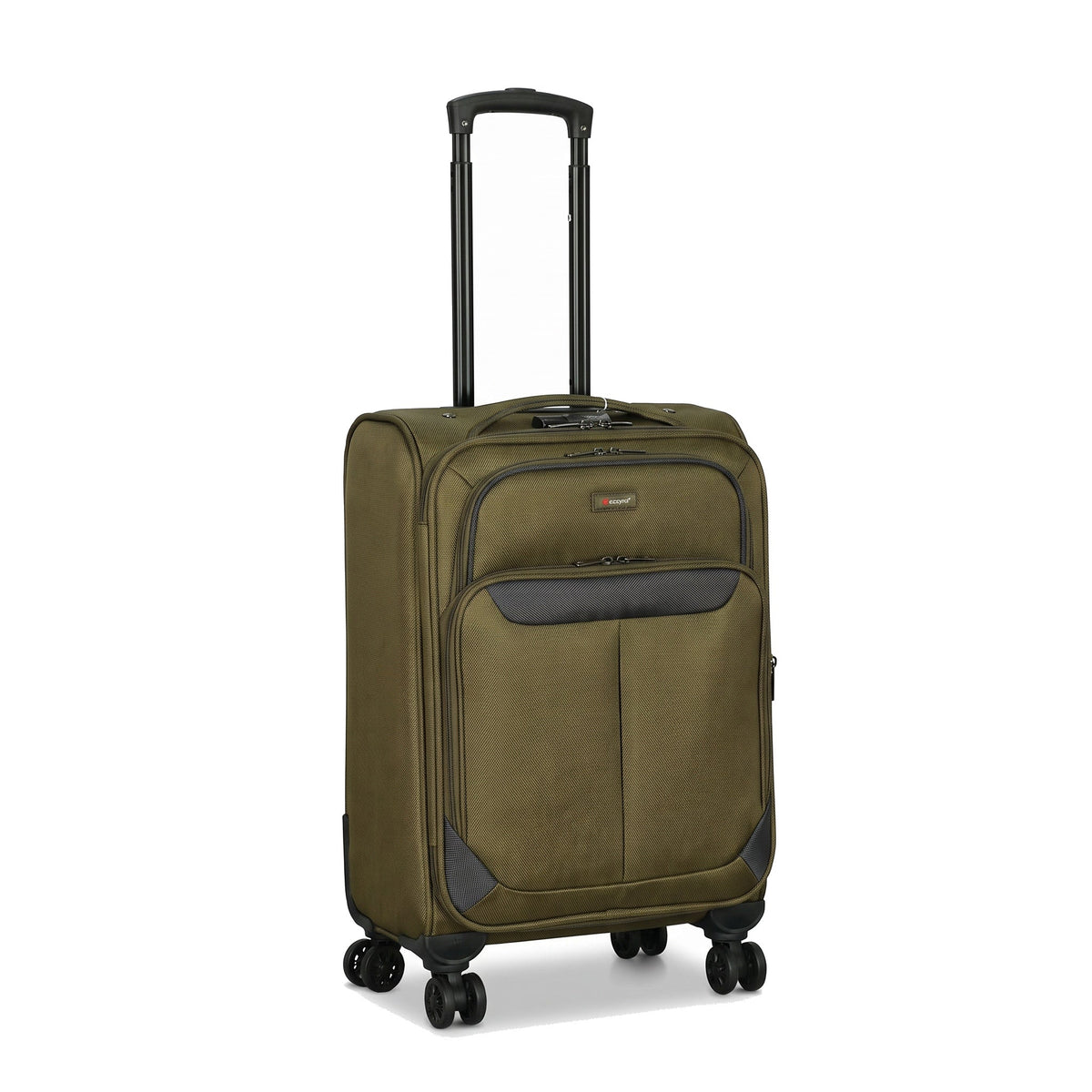 EZ333-GREEN-20 | CABIN 20 | Ezzyrol Spindle Green soft shell suitcase on white