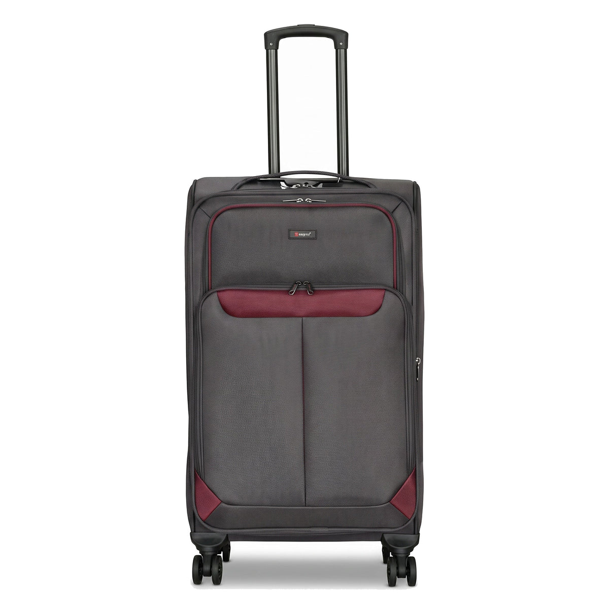 EZ333-GREY-28 | LARGE 28 | Ezzyrol Spindle Grey soft shell suitcase on white