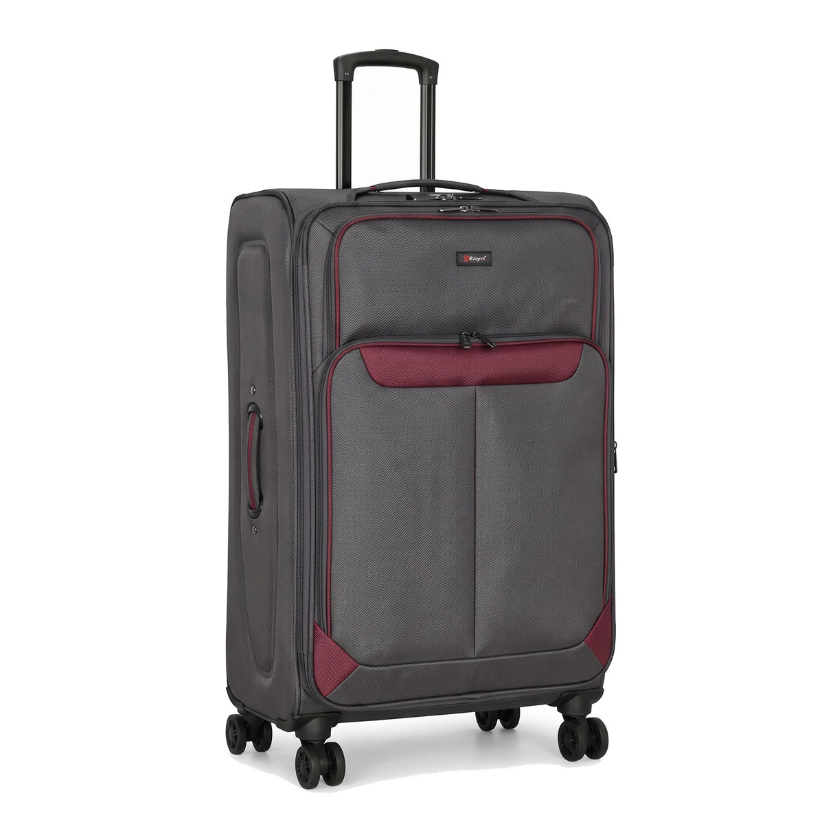 EZ333-GREY-32 | XXL 32 | Ezzyrol Spindle Grey soft shell suitcase on white