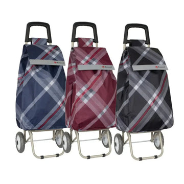 Ezzyrol Heavy-Duty Folding Shopping Trolley – 45L Lightweight with Removable Bag