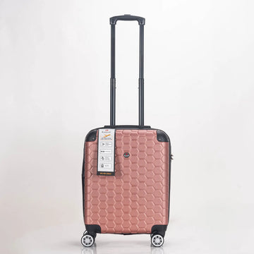 EzzyrolBLD119HardShellCabinSuitcaseRoseGold