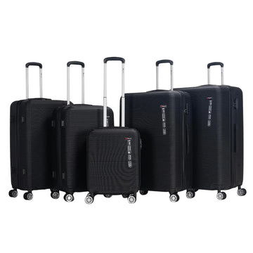 Ezzyrol 5-Piece ABS Hard Shell Luggage Set – Cabin to XXL