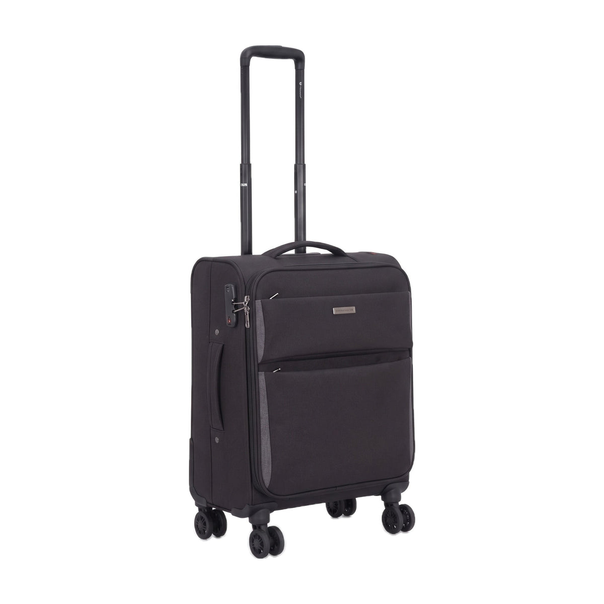 Grant Tailored Soft Shell Expandable Suitcase with TSA Lock, Cabin 20 inch in Black