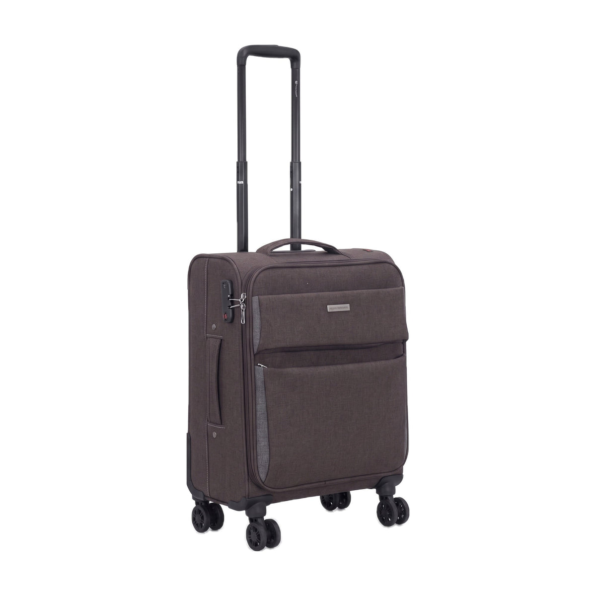Grant Tailored Soft Shell Expandable Suitcase with TSA Lock, Cabin 20 inch in Brown Olive