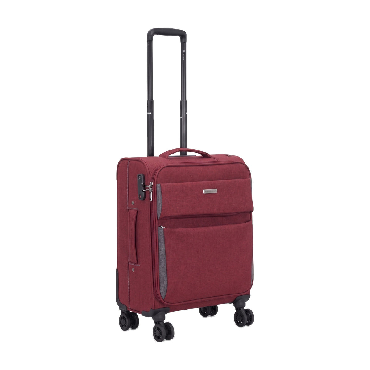 Grant Tailored Soft Shell Expandable Suitcase with TSA Lock, Cabin 20 inch in Burgundy