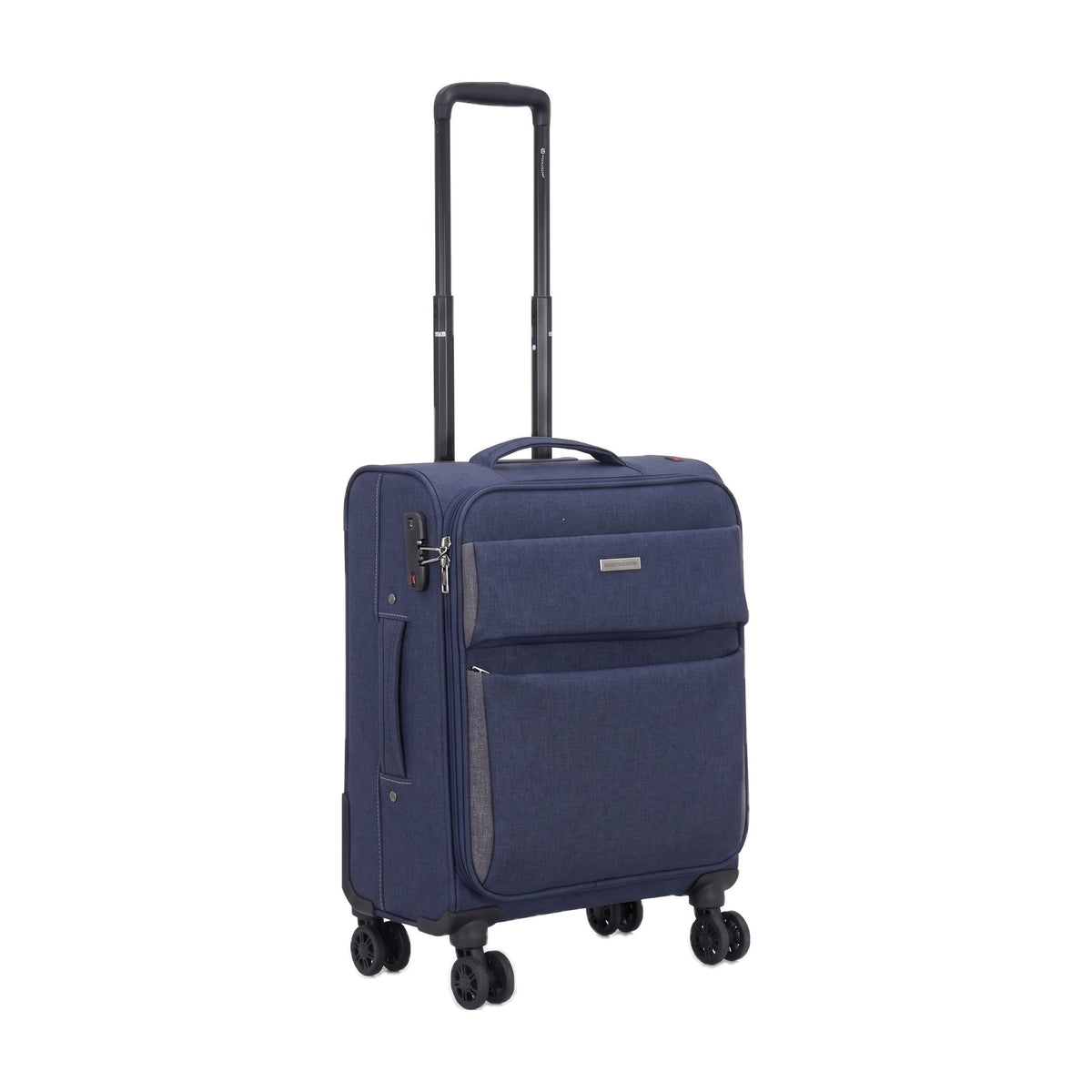 Grant Tailored Soft Shell Expandable Suitcase with TSA Lock, Cabin 20 inch in Navy