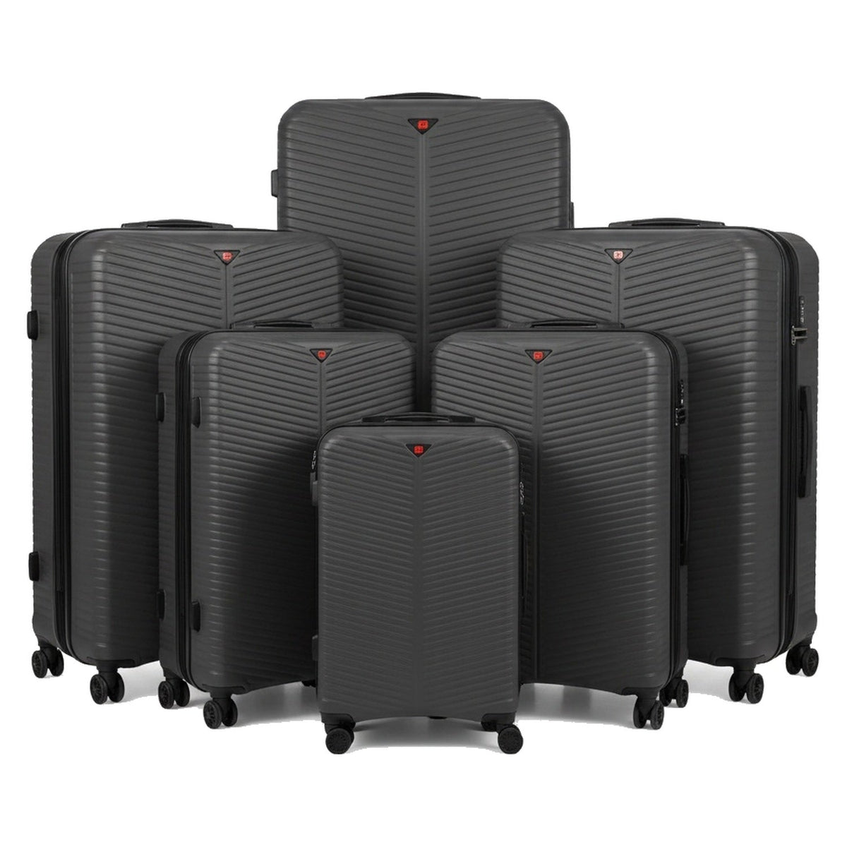 Grey 5 piece suitcase set