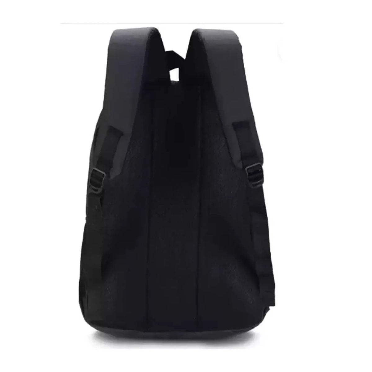Black backpack on a white background