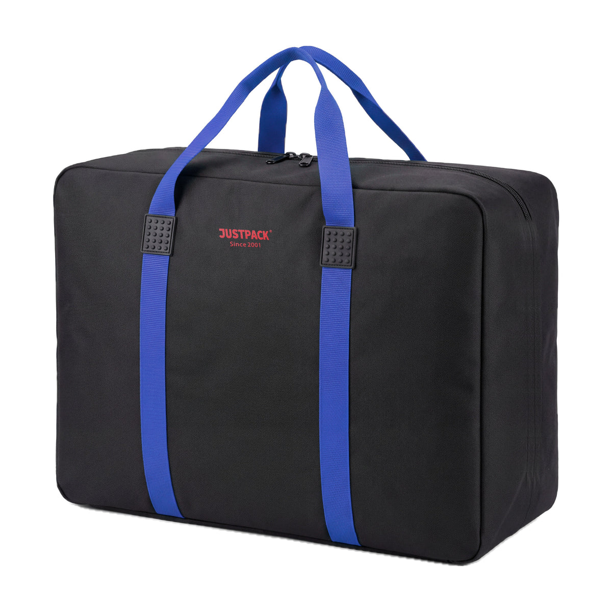 Black with Blue Straps Stowaway cargo holdall