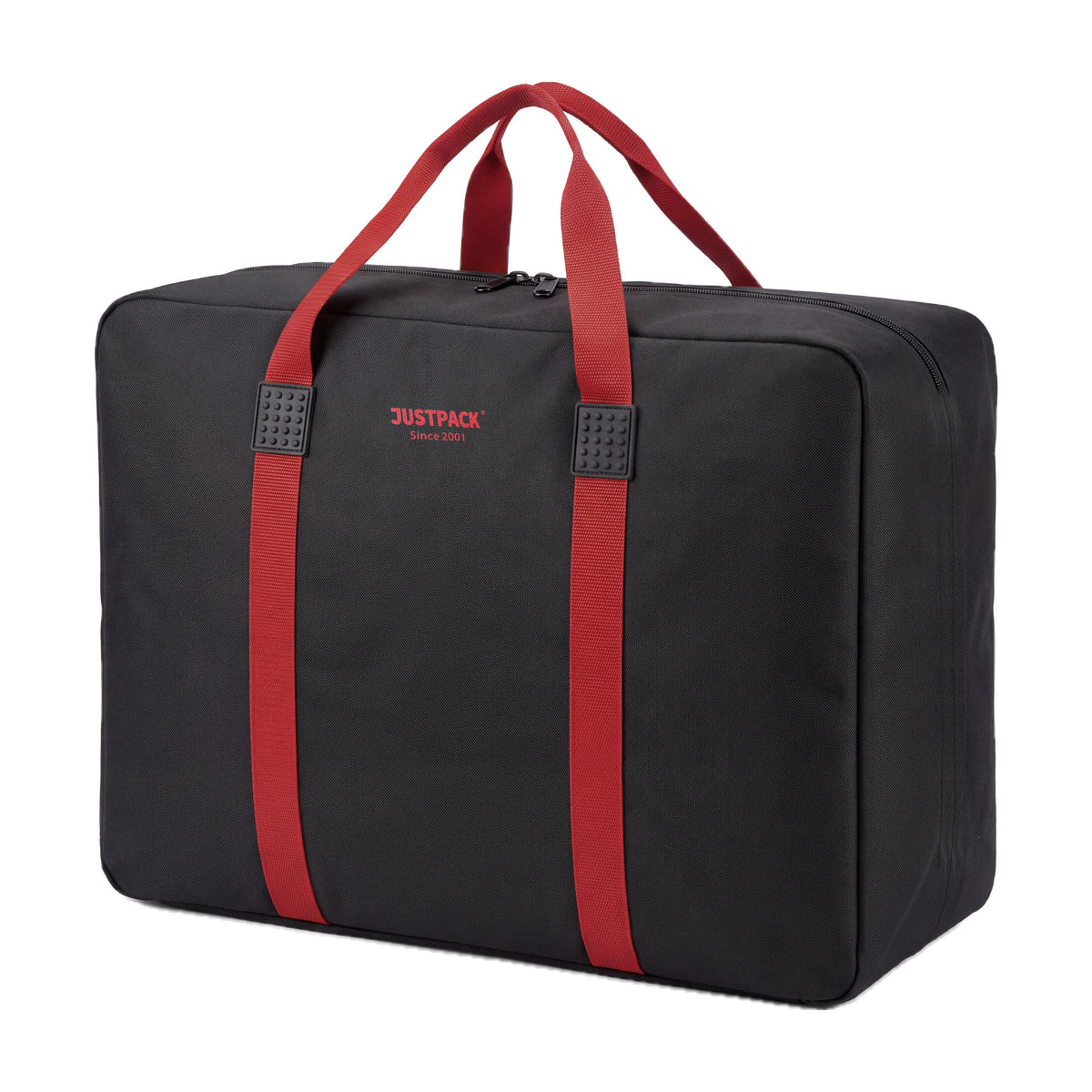 Black with Red Straps Stowaway cargo holdall