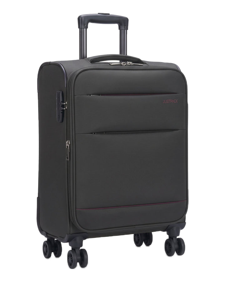 JP77 soft shell cabin suitcase 20 inch in Black