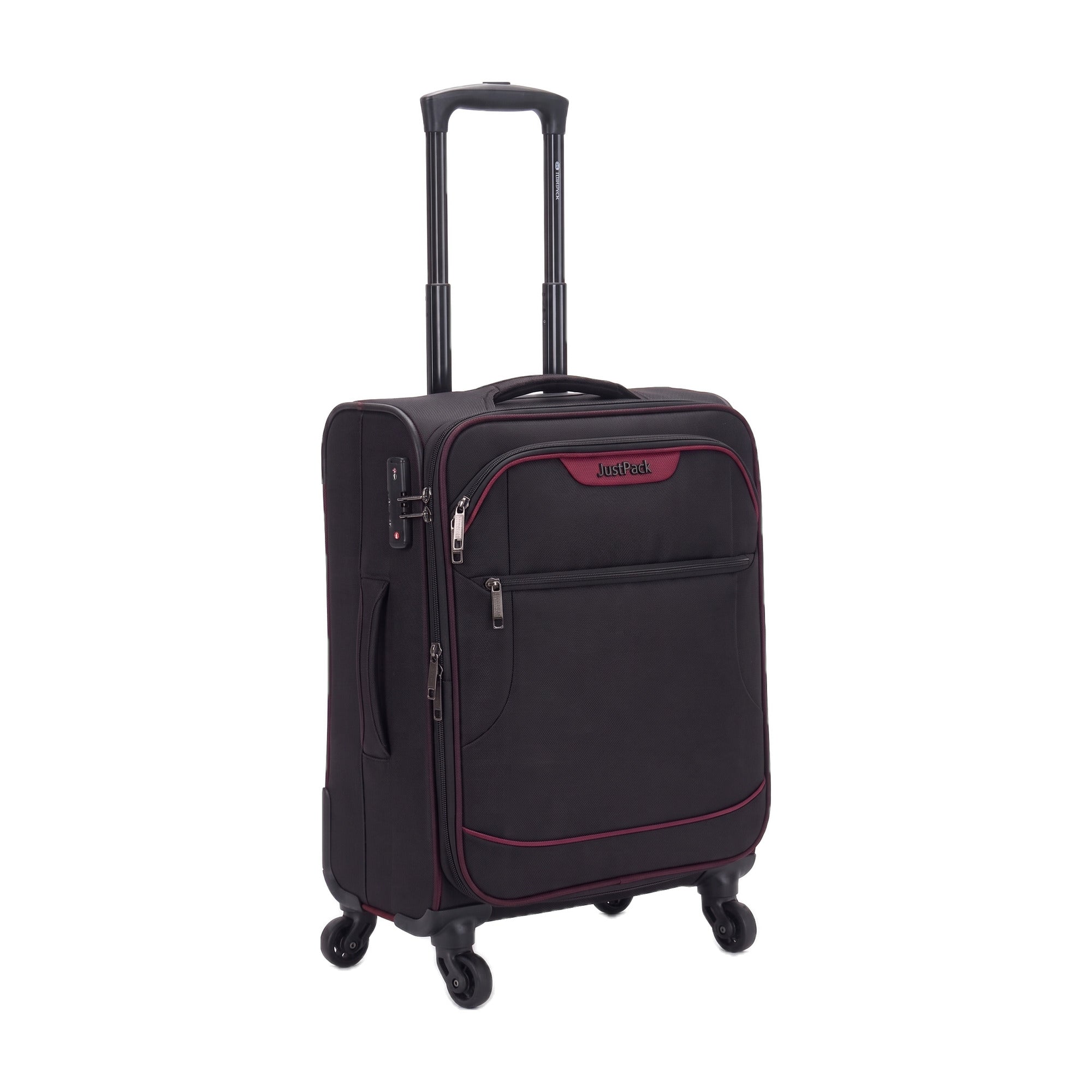 JP78 soft shell underseat suitcase 18 inch in Black