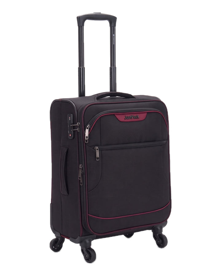 JP78 soft shell underseat suitcase 18 inch in Black