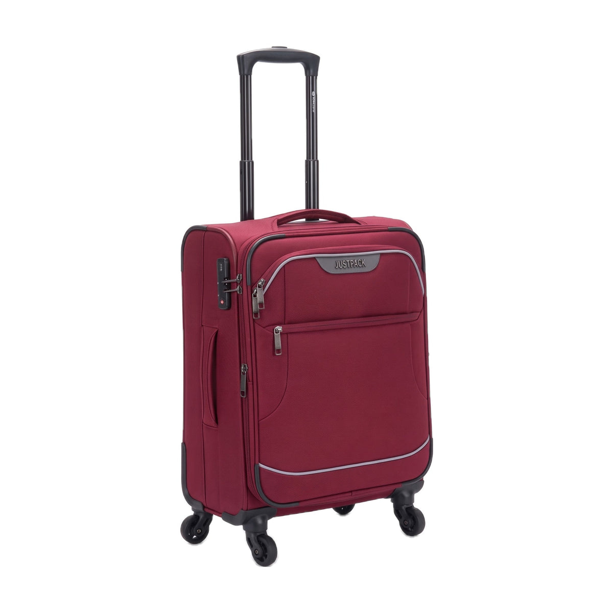 JP78 soft shell underseat suitcase 18 inch in Burgundy