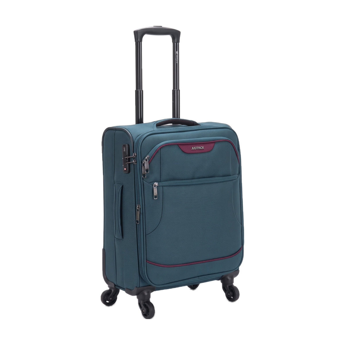 JP78 soft shell underseat suitcase 18 inch in Teal