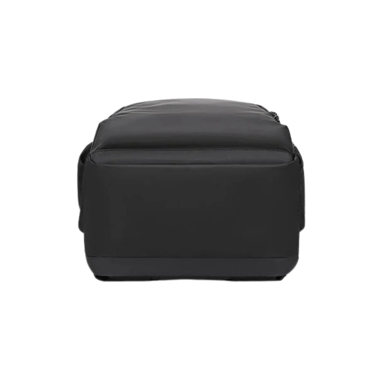 Black backpack on a white background