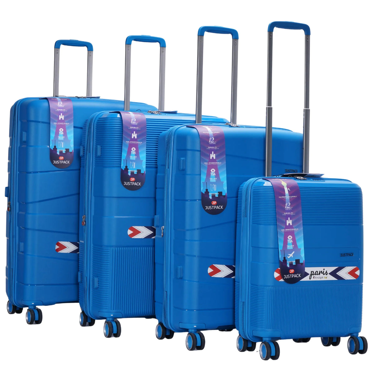 Justpack PL106 Unbreakable PP Luggage Set of 4, 20 to 30 Inch