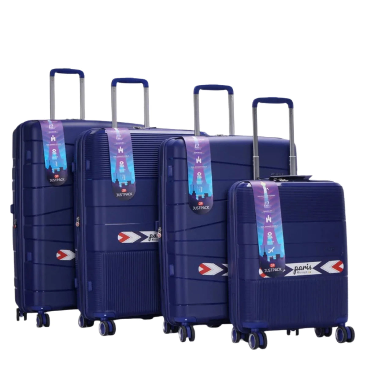 Justpack PL106 Unbreakable PP Luggage Set of 4, 20 to 30 Inch