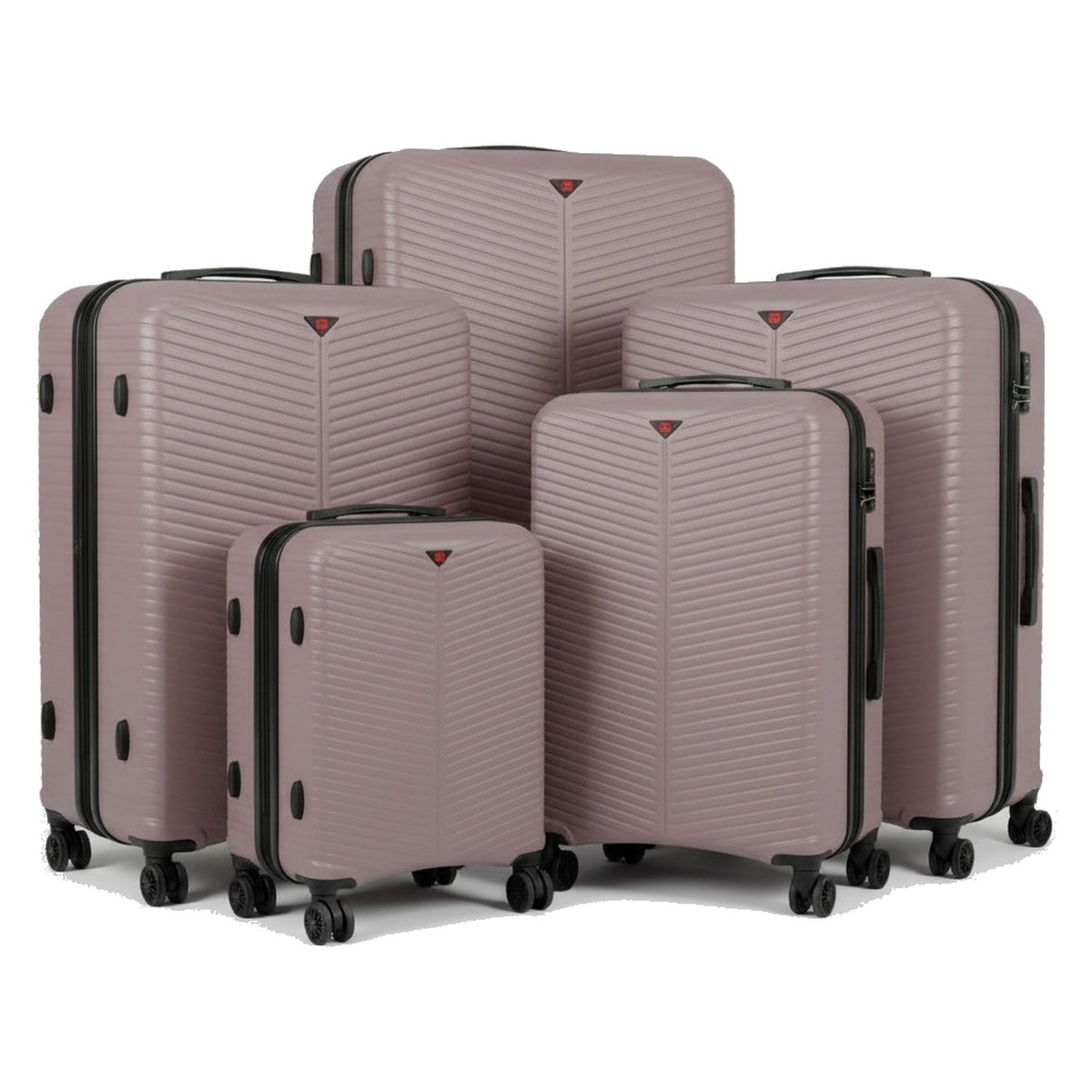 Plum 5 piece suitcase set