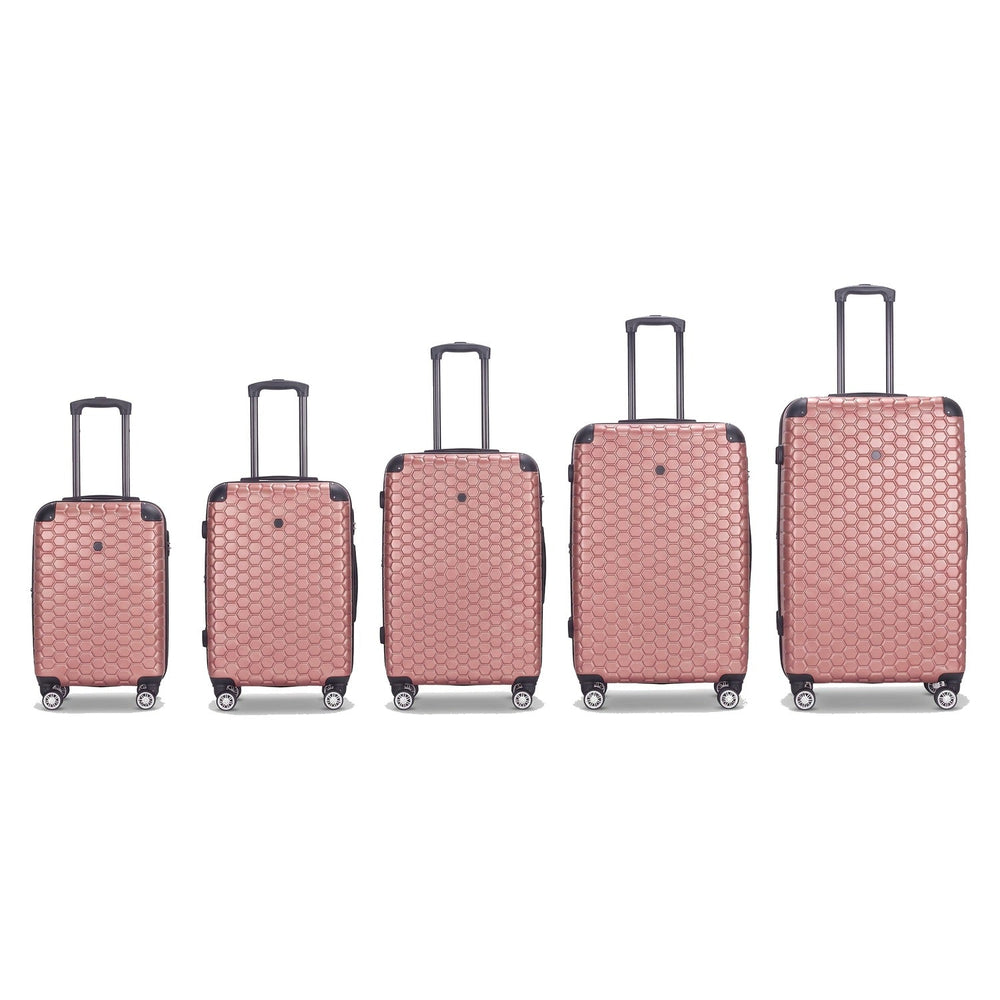 Rose Gold honeycomb suitcase