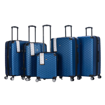 Ezzyrol BLD119 Expandable Hard Shell Luggage Lightweight 360 Spinner with corner protection suitcase set of 5