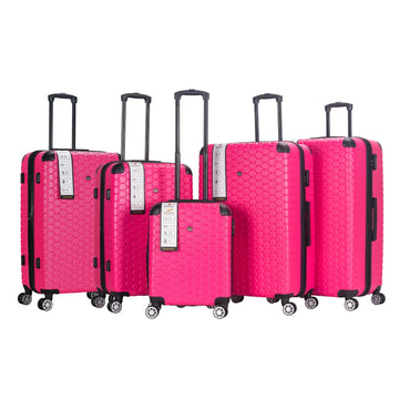 Ezzyrol BLD119 Expandable Hard Shell Luggage Lightweight 360 Spinner with corner protection suitcase set of 5
