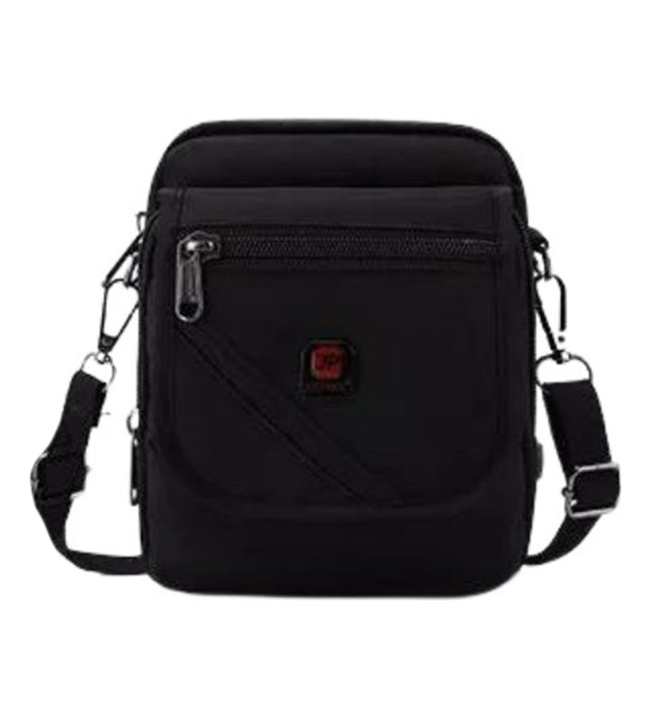 Slimline Urban Shoulder Bag with Detachable Strap, in black