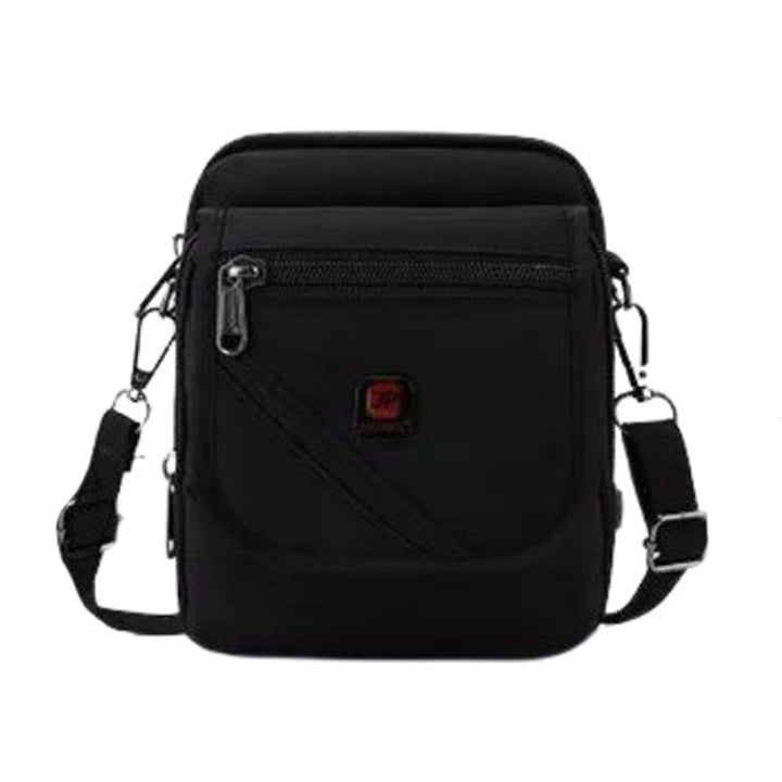 Slimline Urban Shoulder Bag with Detachable Strap, in black