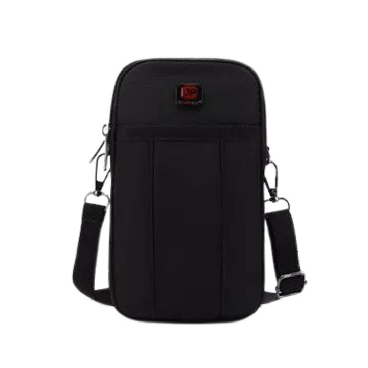 Compact Multi-Pocket Crossbody Bag, in black