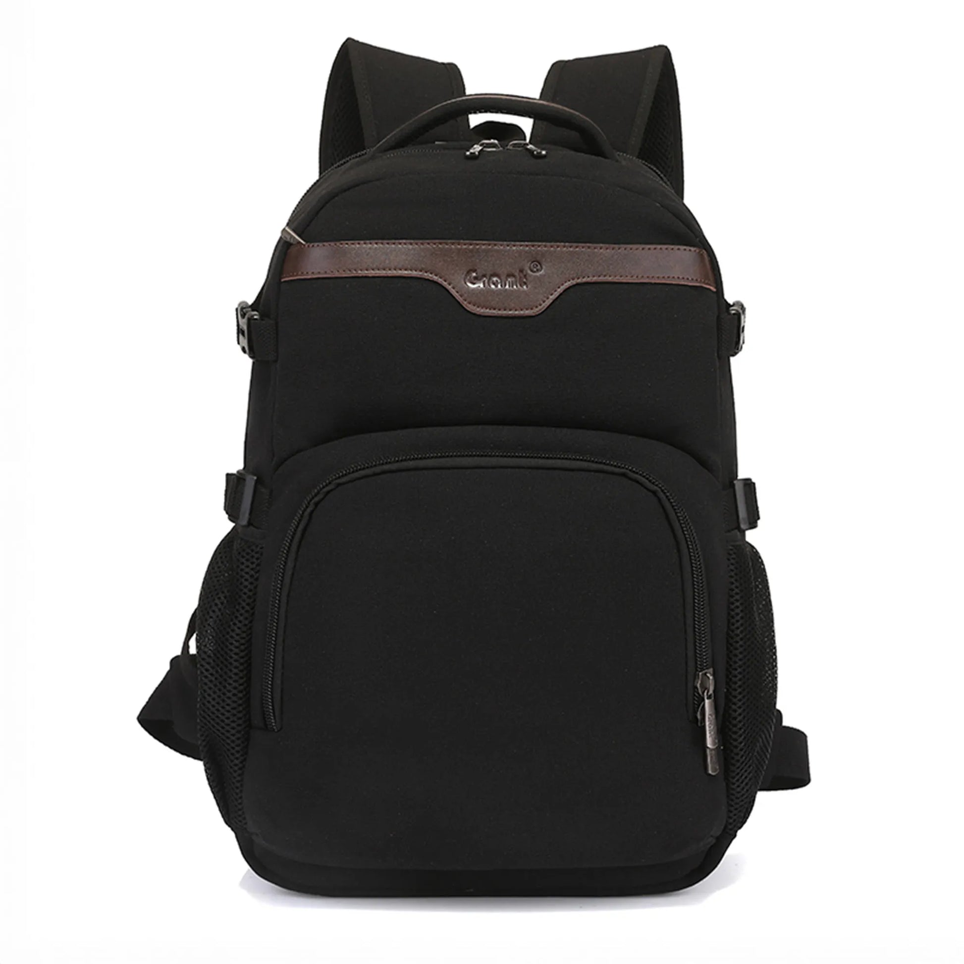 black canvas laptop backpack GRANT Canvas Laptop Backpack – USB Port & 15.6” Laptop Storage