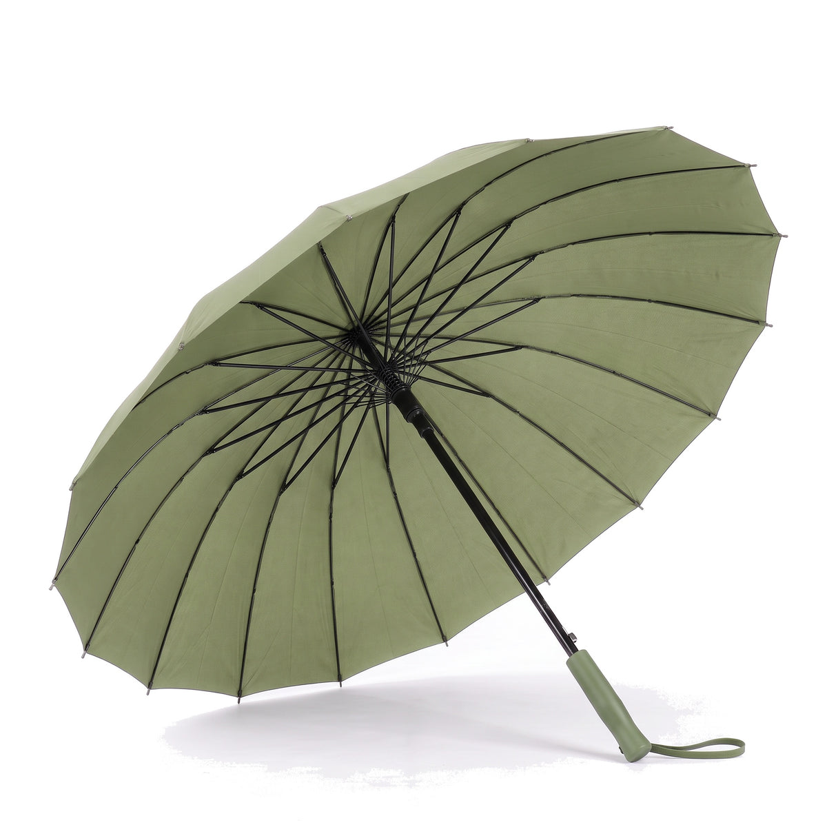 Ezzyrol Sovereign Windproof Waterproof Stick Umbrella - Automatic Open, in green