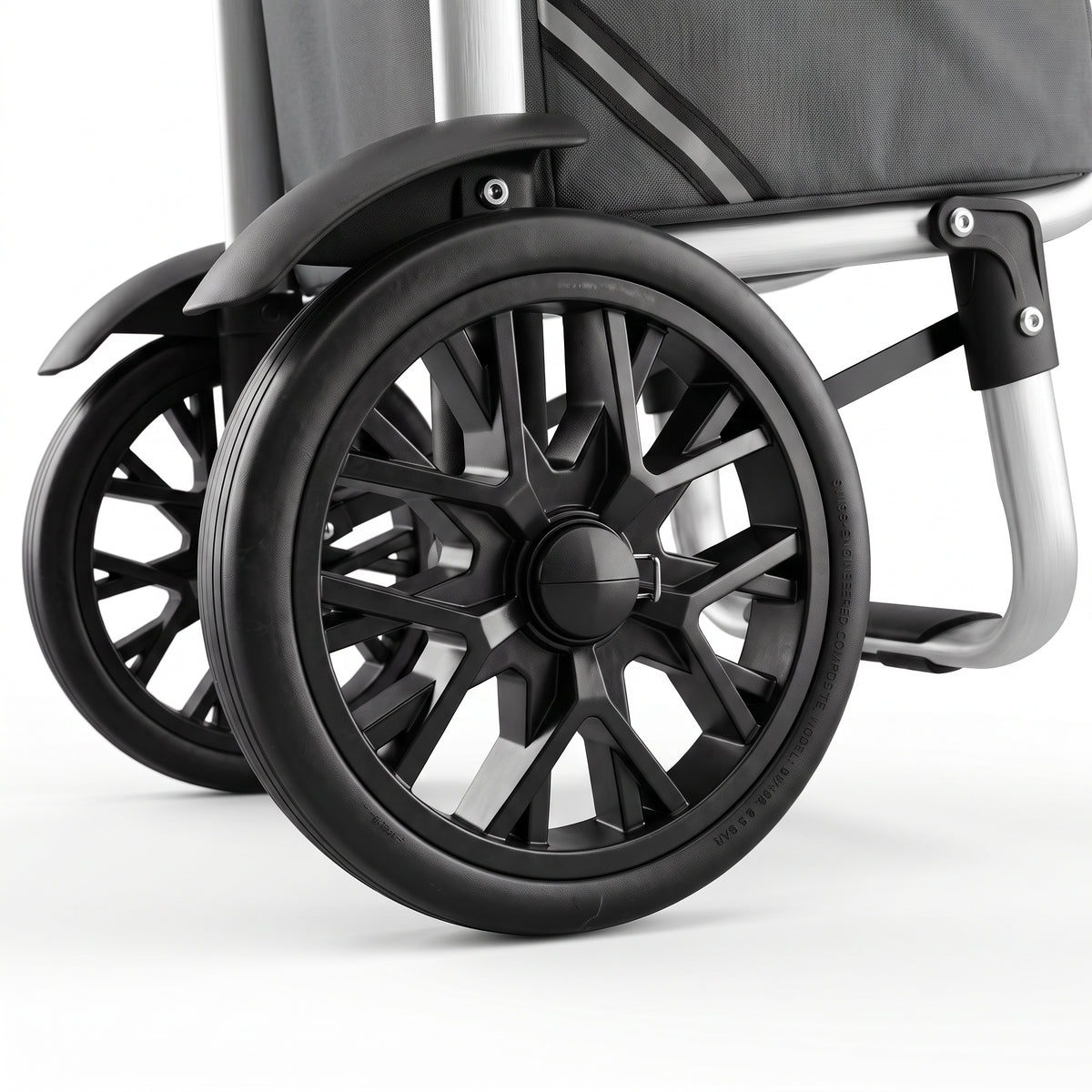 Ezzyrol 74L 2-Wheel Folding Shopping Trolley, in grey